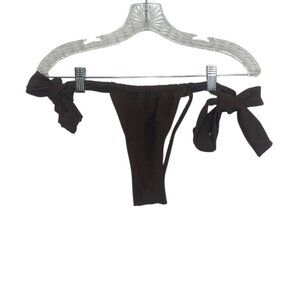Tie Side Bikini Bottoms Womens Brown Small New WOT